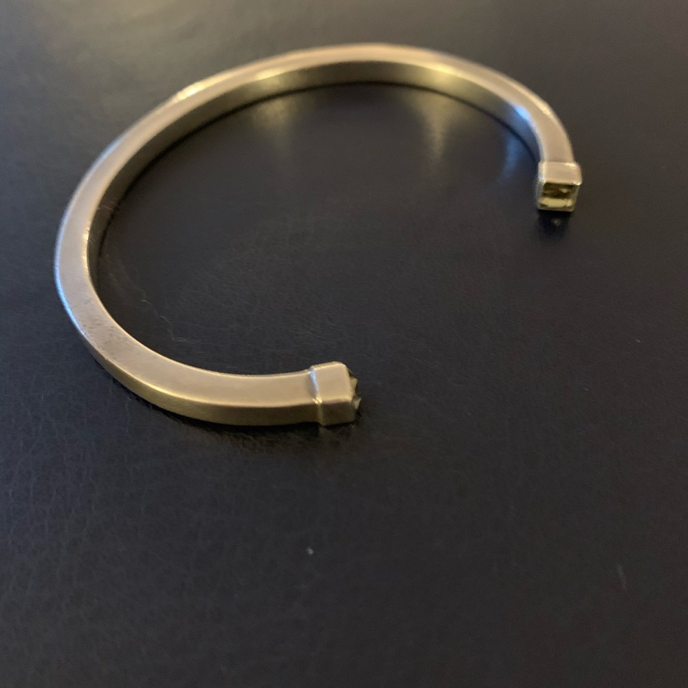 Beautiful silver cuff bracelet with jewels